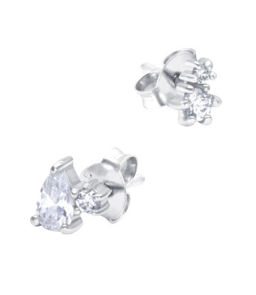 Beautiful CZ Crystal Silver Stud Earring STS-6326